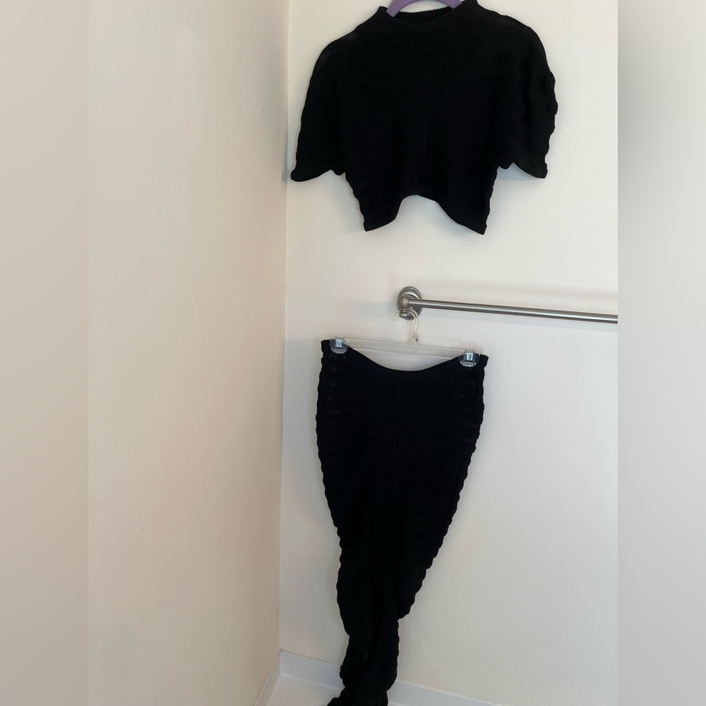 Elegant Black Women's two piece outfit